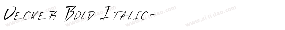 Vecker Bold Italic字体转换